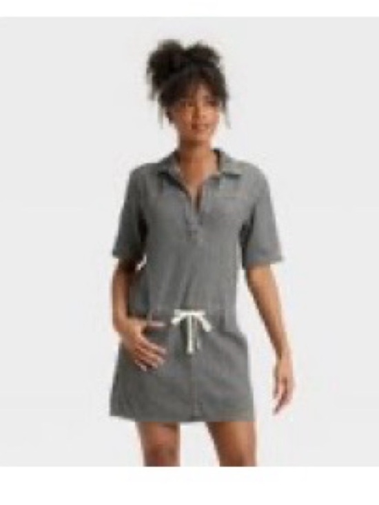 Universal Thread Dresses & Skirts - Universal Thread Gray Short-Sleeve Denim Dress